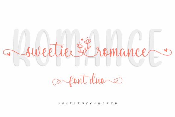 Sweetie Romance Skript-Schriftarten Font By a piece of cake