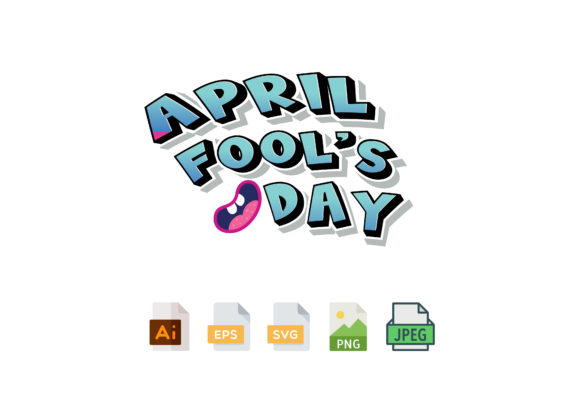 April Fools Day Text Design SVG Illustration Modèles Graphiques Par ss graphic studio