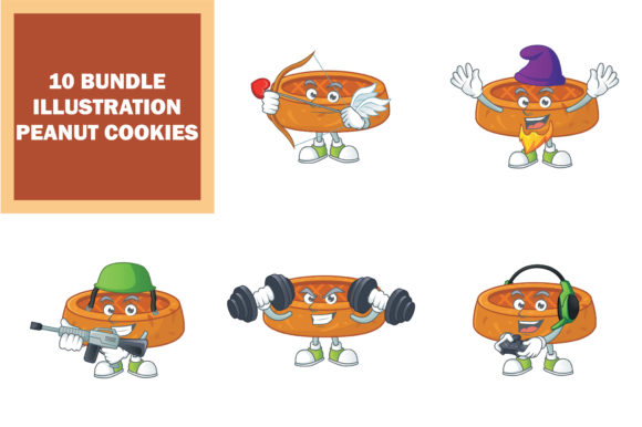 Peanut Cookies Bundle Grafika Ilustracje do Druku Przez KongVector2020