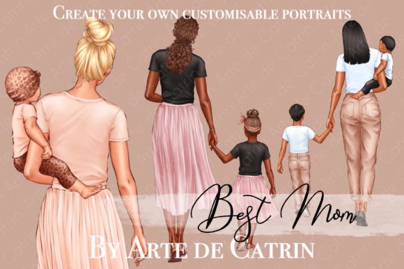 Best Mom Clipart, Mothers Day Clipart Graphic Illustrations By Arte de Catrin