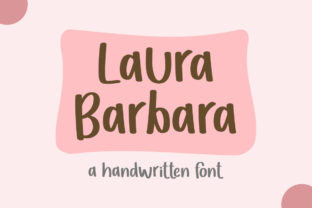 Laura Barbara Display Fonts Font Door Nirmala Creative 1