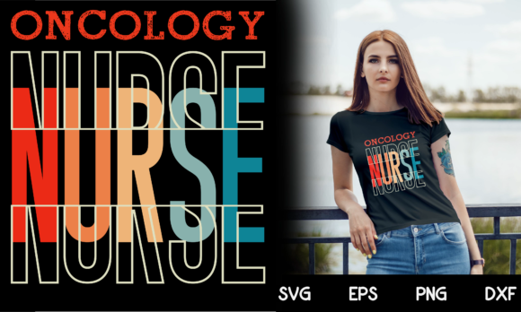 Oncology Nurse Vintage T Shirt Design Graphic T-shirt Designs By Md Shahjahan