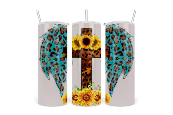 Tumbler Sublimation Sunflower Cross Afbeelding Crafts Door Abell Design