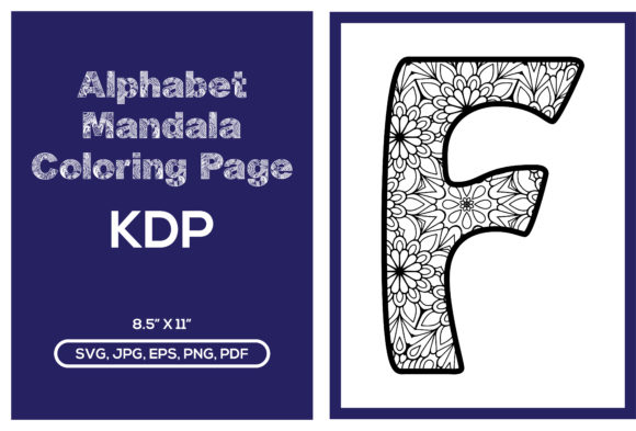 Alphabet Mandala Coloring Page & Graphic Gráfico Páginas y libros para colorear Por Design Zone