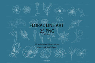 Botanical Line Art Grafik Druckbare Illustrationen Von Major.Art 1