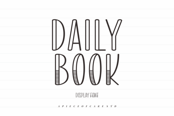Daily Book Display Font By a piece of cake