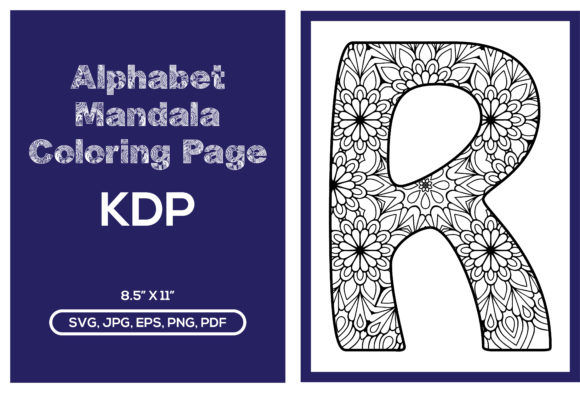 Alphabet Mandala R Afbeelding KDP-ontwerpen Door Design Zone