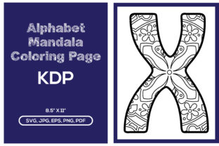 Alphabet Mandala X Afbeelding KDP-ontwerpen Door Design Zone 1