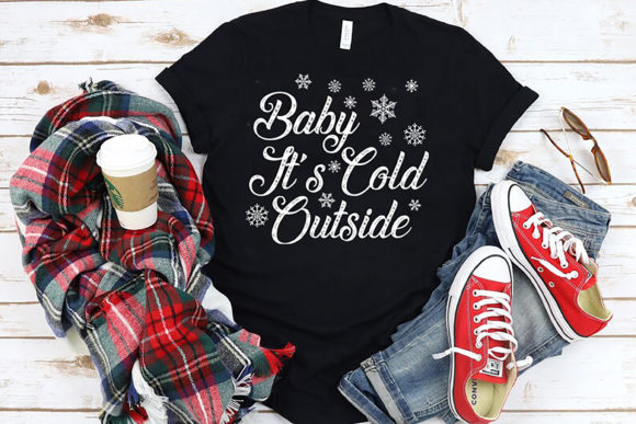 Baby Its Cold Valentine's Tshirt Design Graphic Print Templates By Design Lever