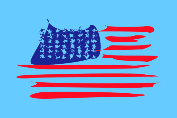 Distressed American Flag Gráfico Artesanato Por Fabric Booth
