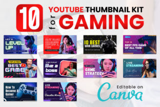 20 Youtube Gaming Thumbnail Kit Graphic Graphic Templates By Arbiz03 5