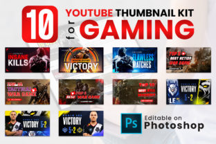 20 Youtube Gaming Thumbnail Kit Graphic Graphic Templates By Arbiz03 6
