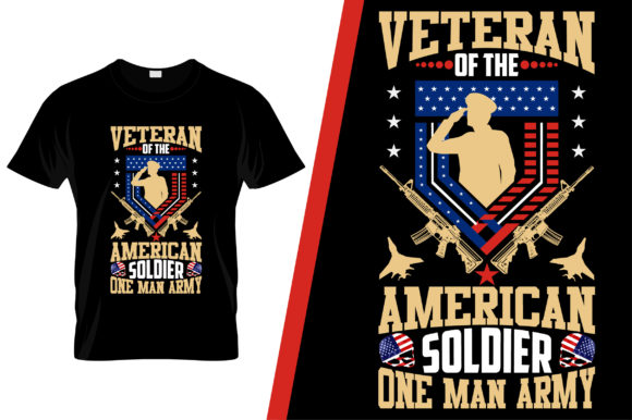 American Soldier Veteran Graphic T-shirt Designs By ns_yeasmin