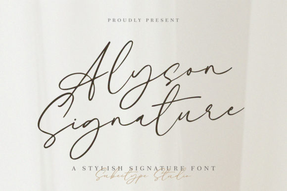 Alyson Signature Script & Handwritten Font By Subectype