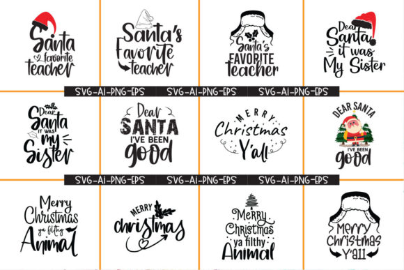 Christmas Bundle Grafik T-shirt Designs Von Pro Design