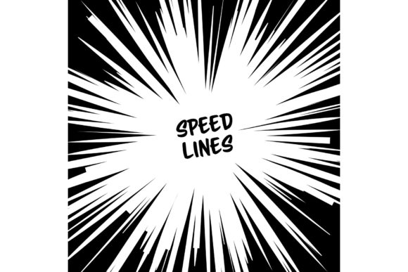 Manga Speed Lines Vector. Grunge Ray Graphic Icons By pikepicture
