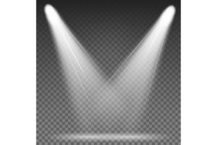 White Beam Lights Spotlights Vector. Gráfico Ícones Por pikepicture