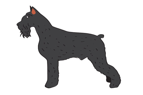 Giant Schnauzer Dogs Fichier de Découpe pour les Loisirs créatifs Par Creative Fabrica Crafts