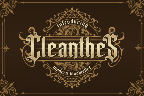 Cleanthes Blackletter Font By Dansdesign