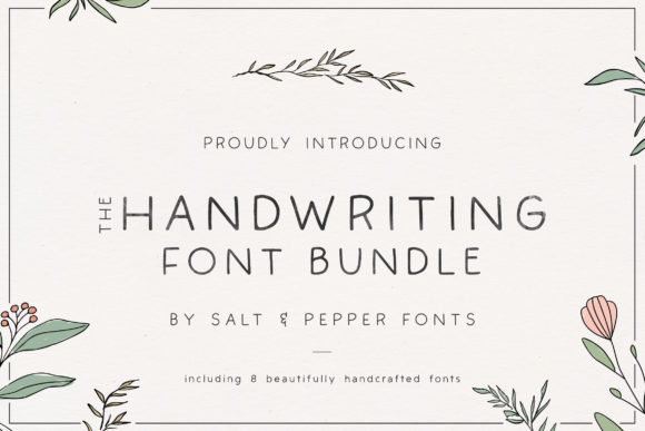 The Handwriting Bundle Polices Sans Sérif Font By Salt and Pepper Fonts