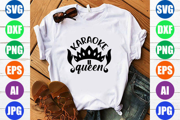 Karaoke Queen Graphic T-shirt Designs By GraphicArt