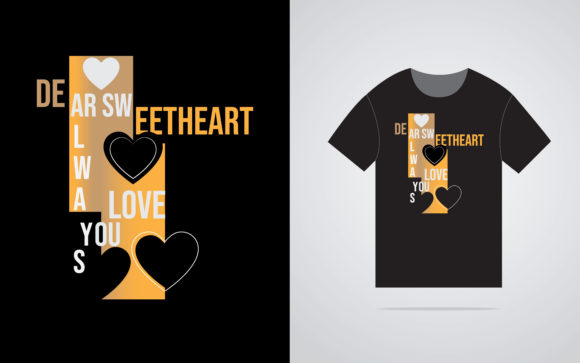 Dear Sweetheart Valentine T-shirt Graphic Print Templates By AR Creative