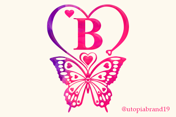 Butterfly Lover Monogram Decorative Font By utopiabrand19