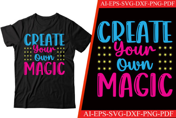 Create Your Own Magic Unicorn T-shirt Grafica Creazioni Di mahabubgraphics84