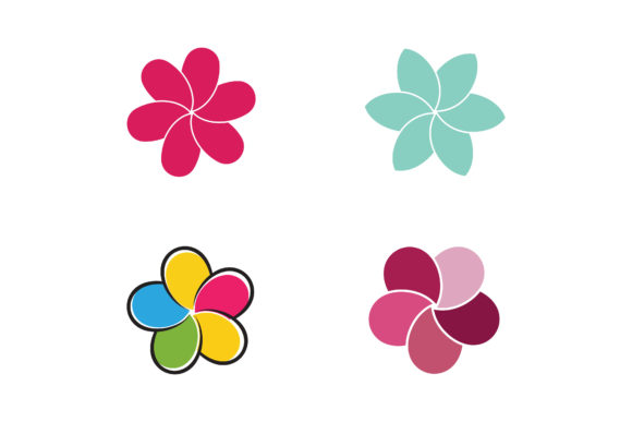Beauty Plumeria Icon Flowers Graphic Logos By Redgraphic