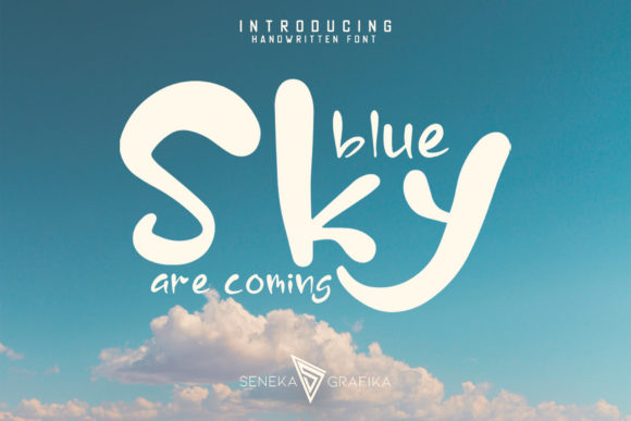 Blue Sky Fontes Script Fonte Por Senekaligrafi Font
