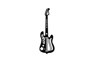 Electric Guitar Silhouette Music Craft Cut File By Creative Fabrica Crafts