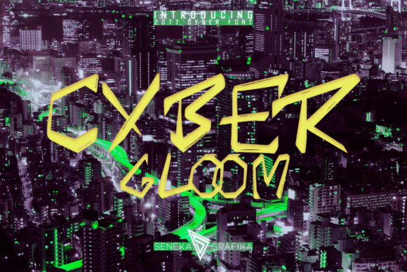 Cyber Gloom Display Font By Senekaligrafi Font
