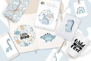 Dino Boy SVG Gráfico Objetos Gráficos de Alta Calidad Por Happy Letters 15