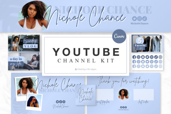 YouTube Channel Kit Editable in Canva Graphic Graphic Templates By OniriqveDesigns
