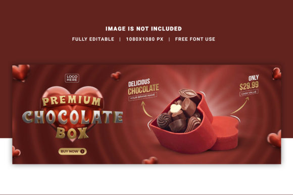 Chocolate Box 3d Facebook Cover Design Gráfico Plantillas Gráficas Por Emamul Hossen