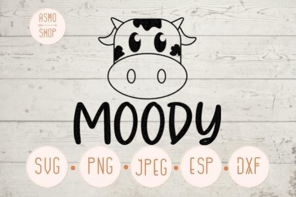 Moody Cow Graphic Illustrations By ASMOshopStore