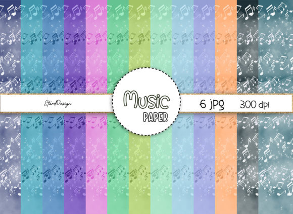 Music DIgital Paper 2 Grafik Papier-Muster Von StardDesign