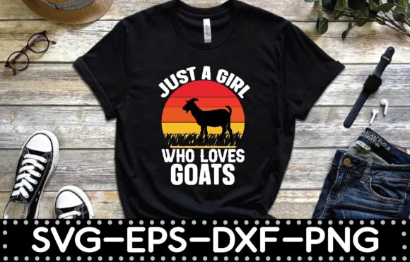Just a Girl Who Loves Goats Tshirt Svg Graphic T-shirt Designs By BDB_Graphics
