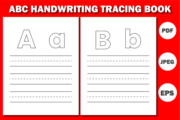 ABC Handwriting Tracing Book for Kids Grafik Ausmalseiten & Malbücher für Kinder Von Rx Designer