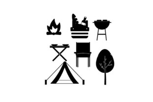 Campsite Camping Fichier de Découpe pour les Loisirs créatifs Par Creative Fabrica Crafts 2