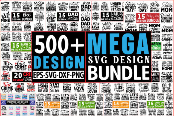 500+ SVG Mega Design Bundle Graphic Crafts By SVG Print design