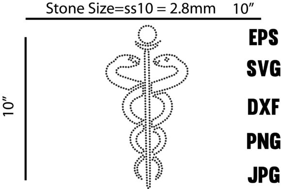 Snake Rhinestone Design Gráfico Plantillas de Impresión Por Graphic Art