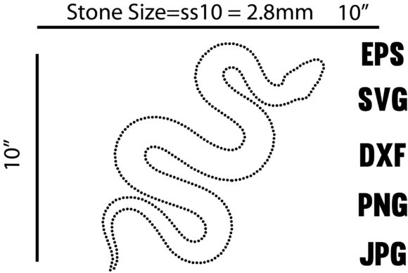 Snake Rhinestone Design Gráfico Plantillas de Impresión Por Graphic Art