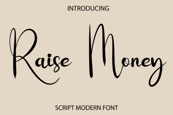 Raise Money Script & Handwritten Font By fahmistudio99
