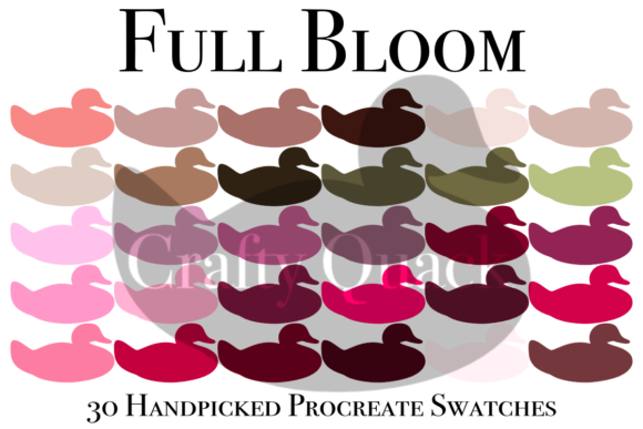 Full Bloom Procreate Swatch Palette Graphic Brushes By HowdyHowdyDesigns