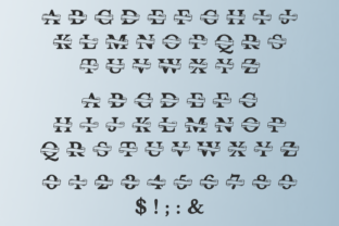 Shelana Split Monogram Font Serif Font By RochArt 7