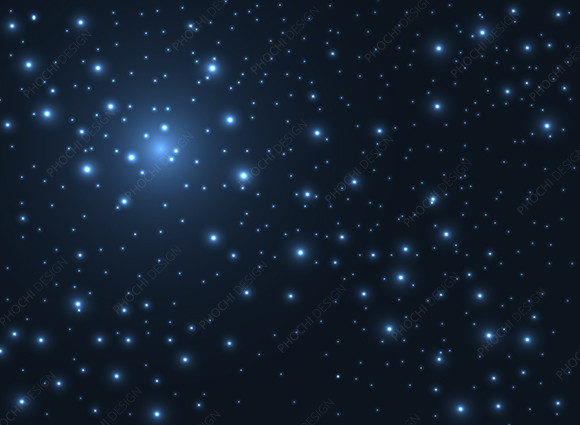 Shining Stars Glow Light Dark Sky Space Gráfico Natureza Por phochi
