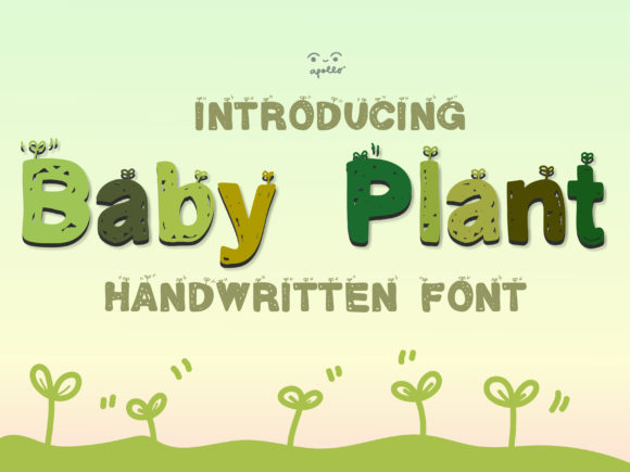 Baby Plant Decorative Font By Apollo no.64