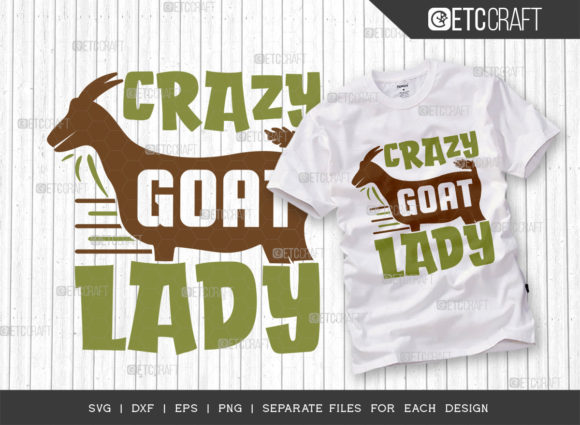 Crazy Goat Lady Svg Cut File | Goat Lady Graphic T-shirt Designs By Pixel Elites