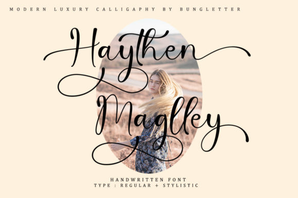 Haythen Maglley Script & Handwritten Font By bungreja123